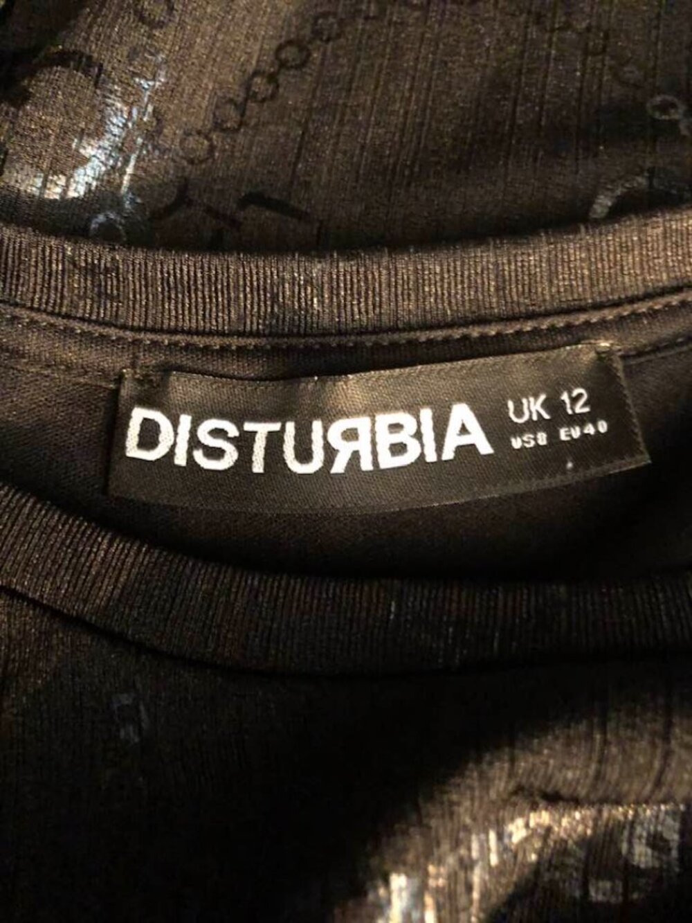 DISTURBIA Fortune oversized chain print tee dress - Picture 8 of 9